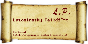 Latosinszky Pelbárt névjegykártya